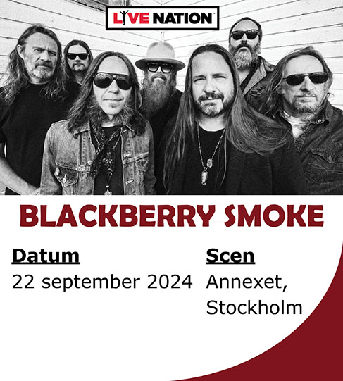 BLACKBERRY SMOKE, 22/9 2024 - 22/9 2024, Annexet, Stockholm